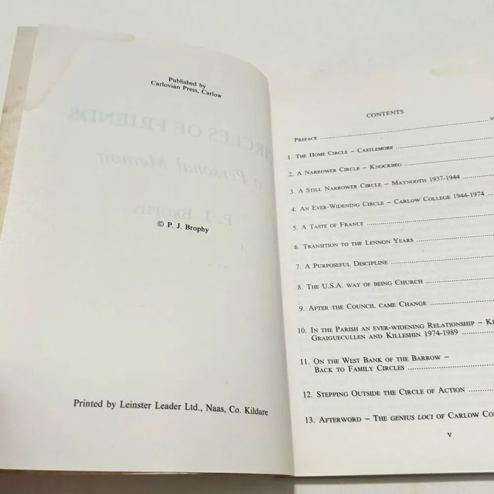 Circle of Friends A Personal Memoir by P.J. Brophy ( Signed, Paperback)
